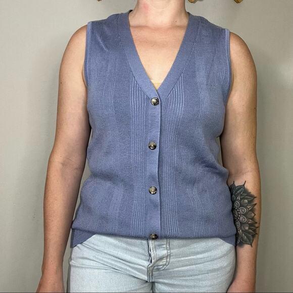Alex Marie Periwinkle Knit Vest Size XL - Picture 2 of 8